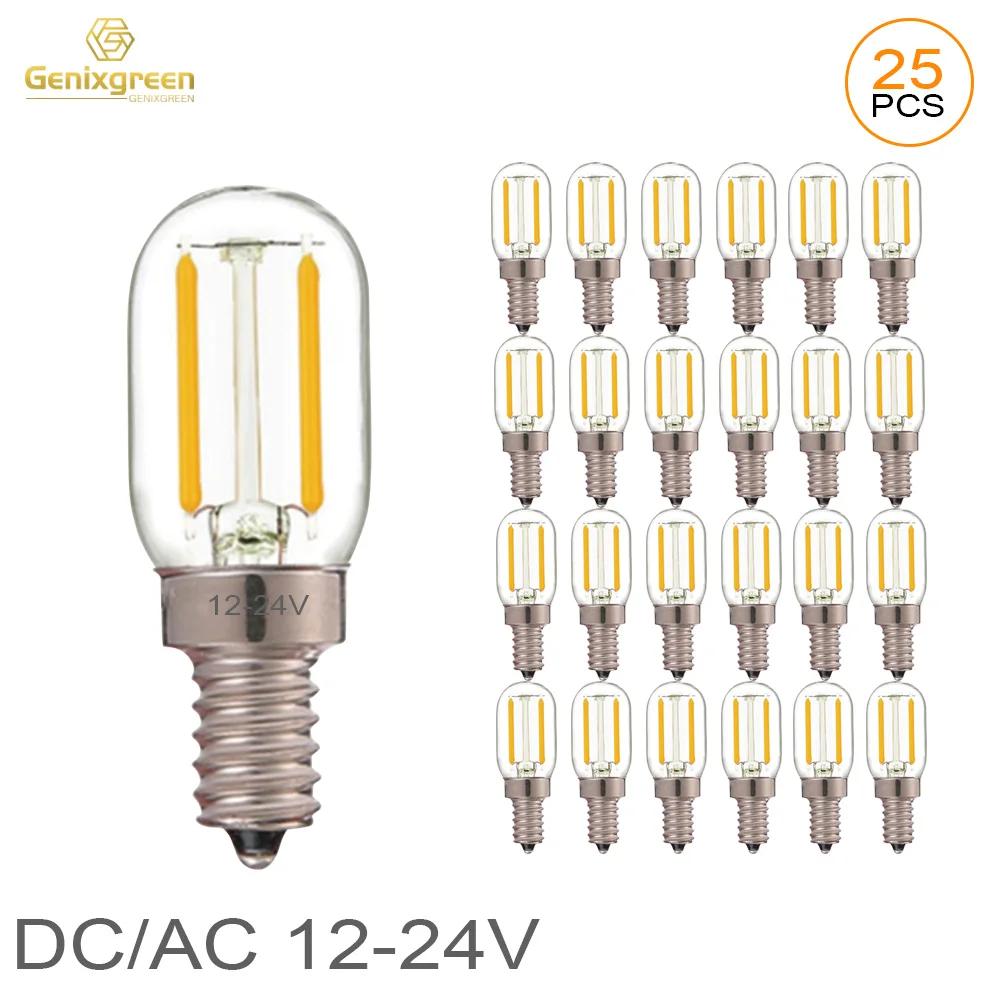 Genixgreen-DC AC 12V 24V E14 LED  T22 1W   ʶƮ , E12 Candelabra LED  RV   